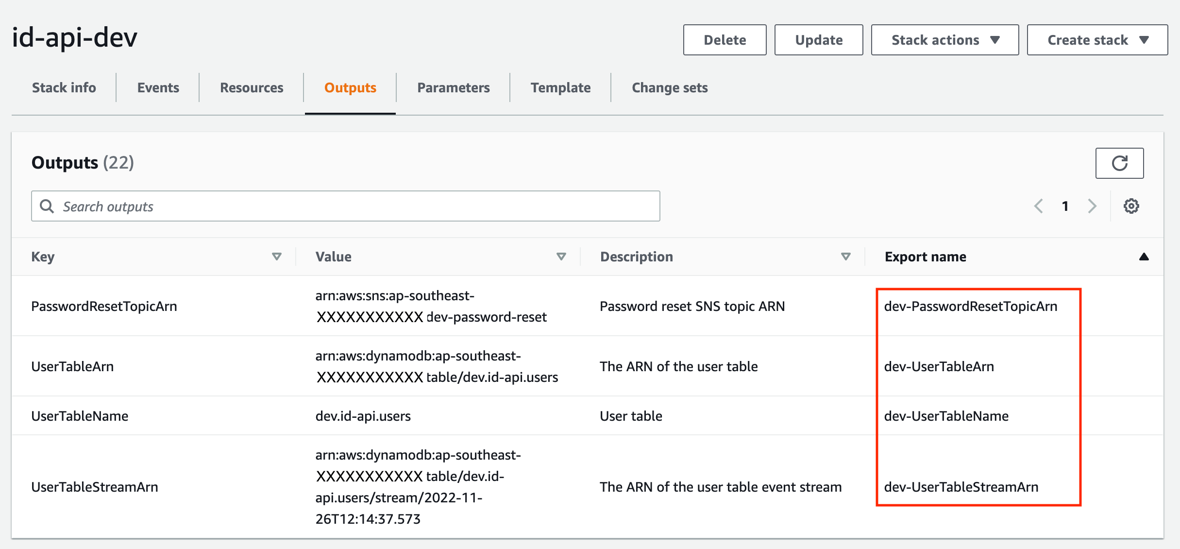 Reference AWS ARNs across multiple CloudFormation stacks